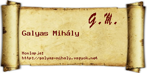 Galyas Mihály névjegykártya