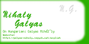 mihaly galyas business card